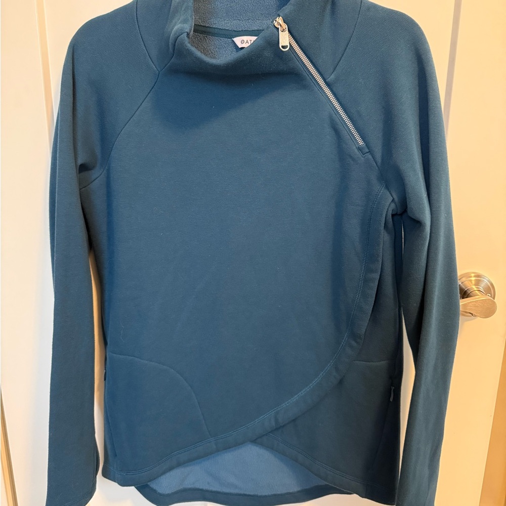Athleta Teal Zip Pullover